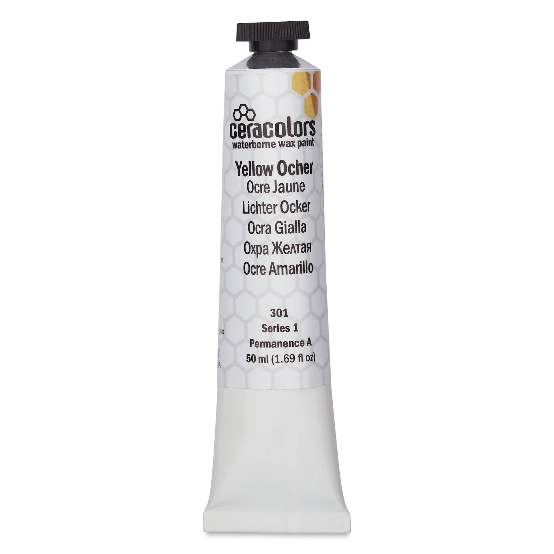 Ceracolors Waterborne Wax Paint - Yellow Ochre, 50 ml