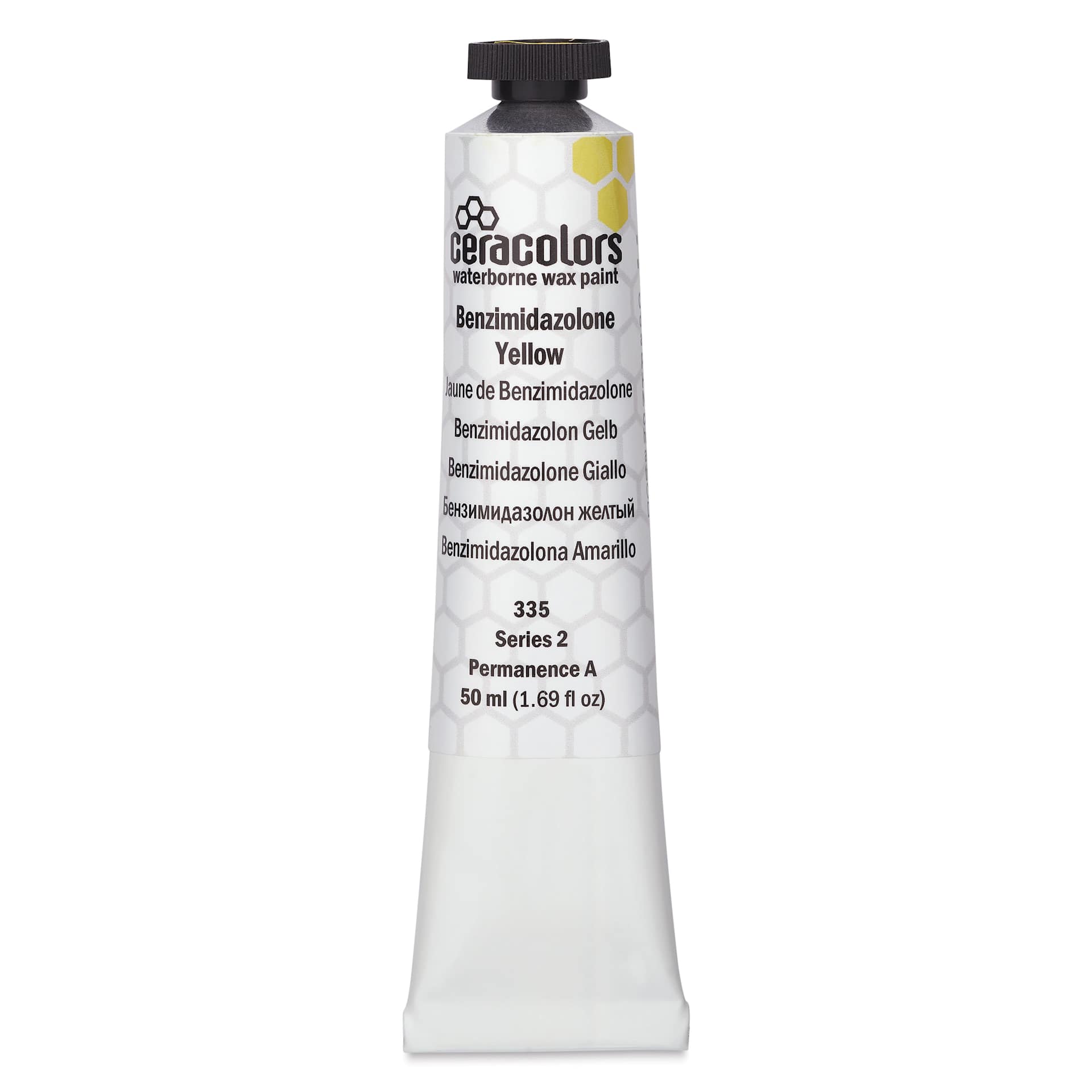Ceracolors Waterborne Wax Paint - Benzimidazolone Yellow, 50 ml - front