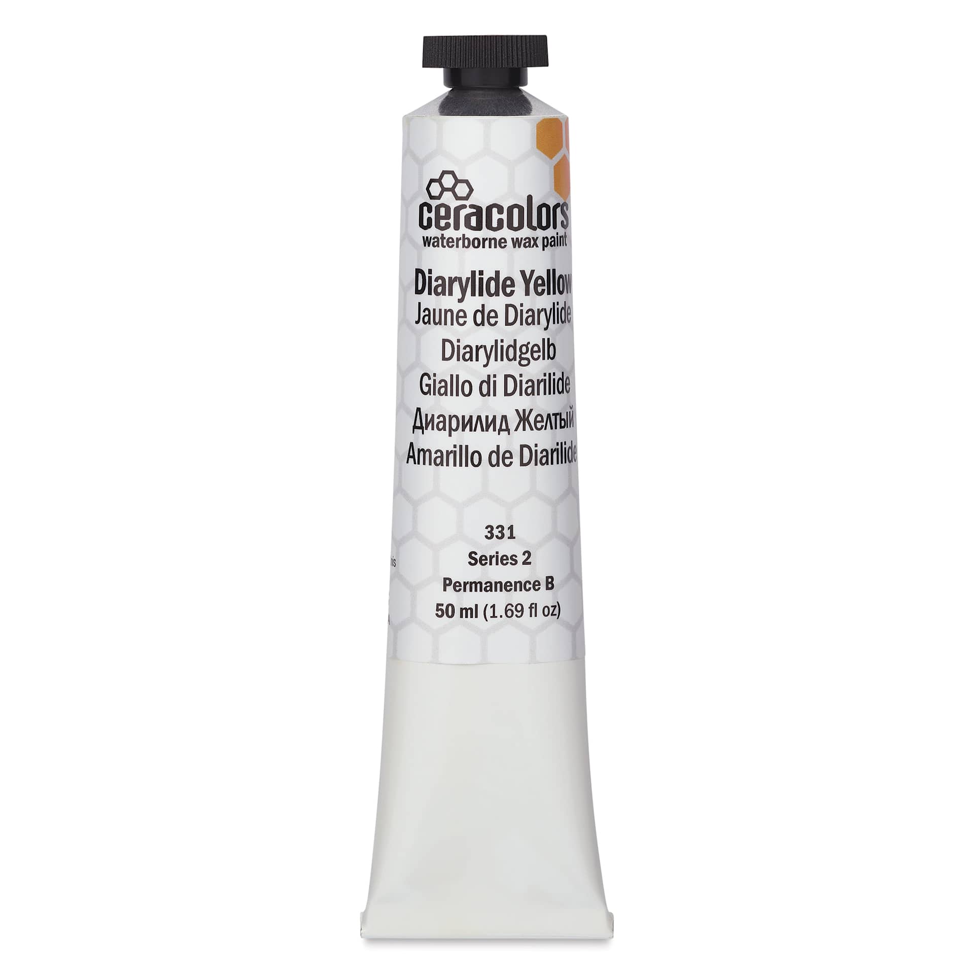 Ceracolors Waterborne Wax Paint - Diarylide Yellow, 50 ml - front