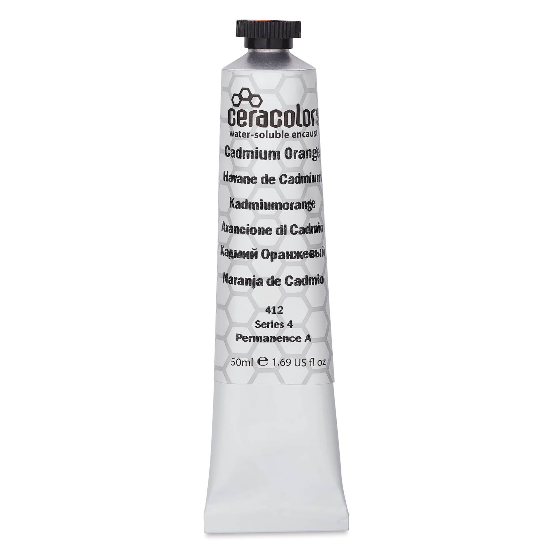 Ceracolors Waterborne Wax Paint - Cadmium Orange, 50 ml - front