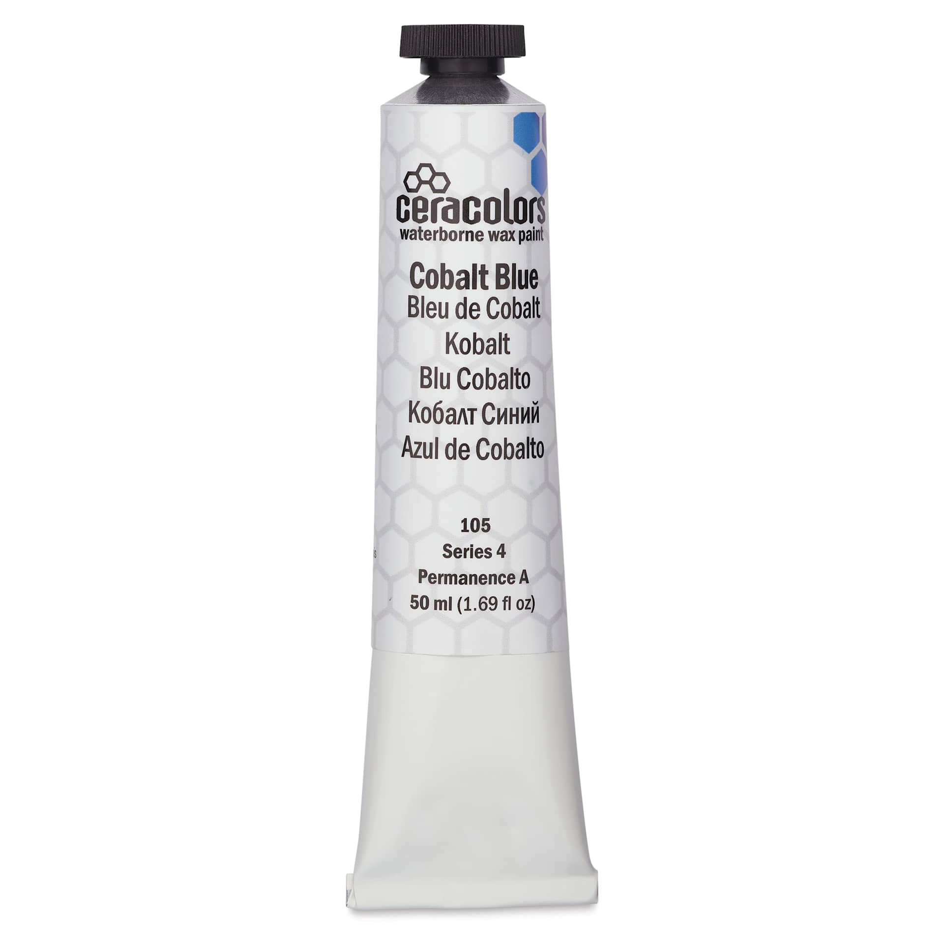 Ceracolors Waterborne Wax Paint - Cobalt Blue, 50 ml - front