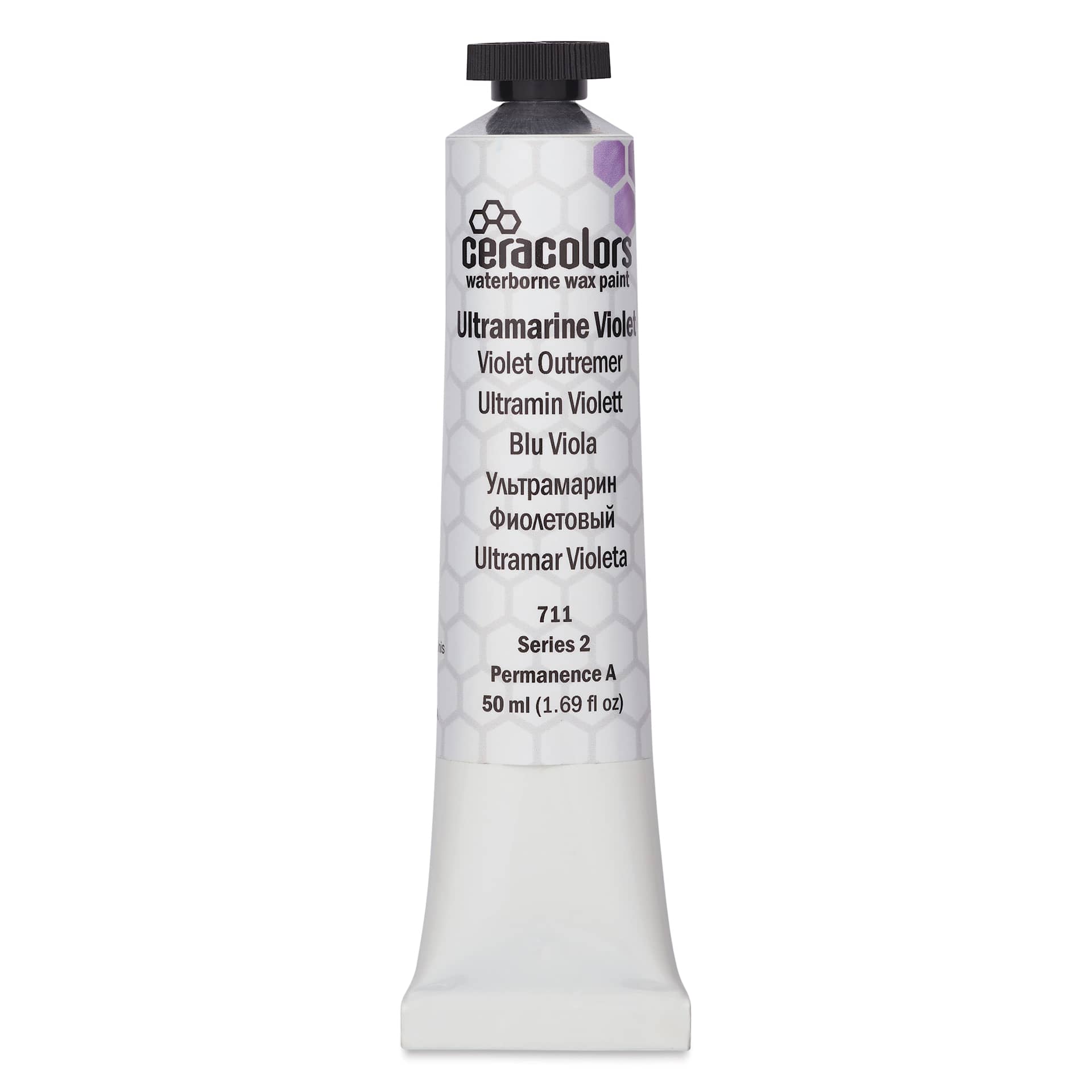 Ceracolors Waterborne Wax Paint - Ultramarine Violet, 50 ml - front