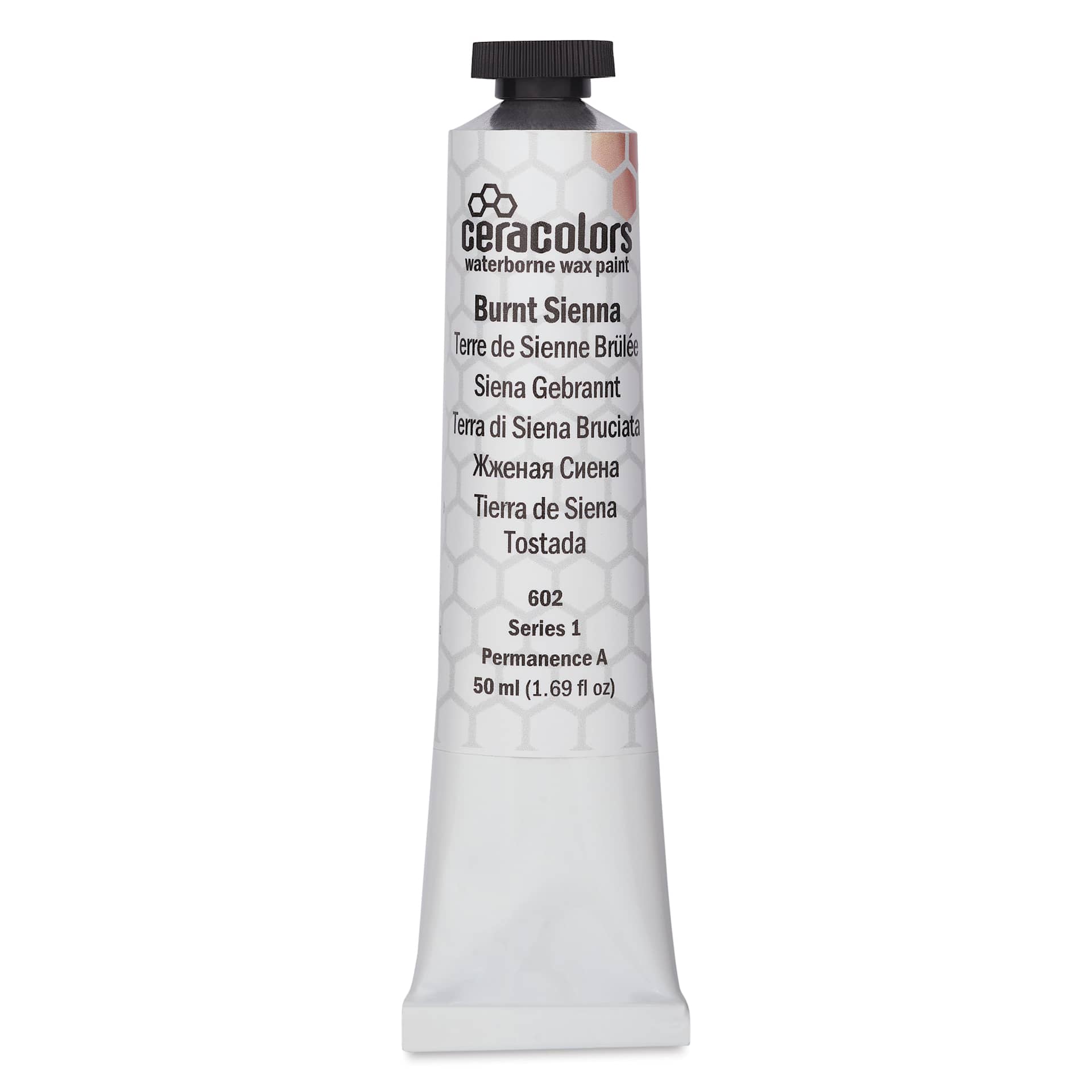 Ceracolors Waterborne Wax Paint - Burnt Sienna, 50 ml - front