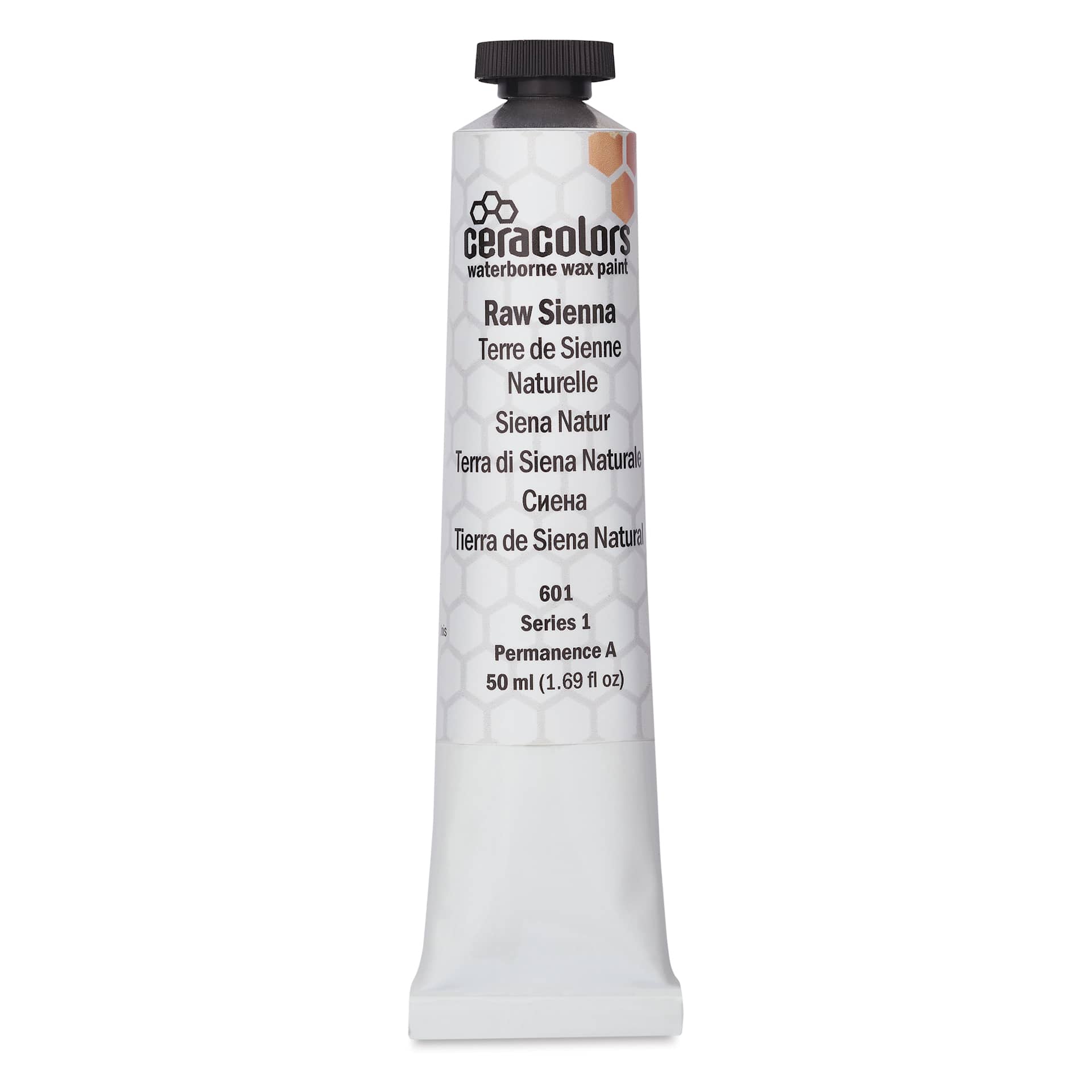 Ceracolors Waterborne Wax Paint - Raw Sienna, 50 ml - front