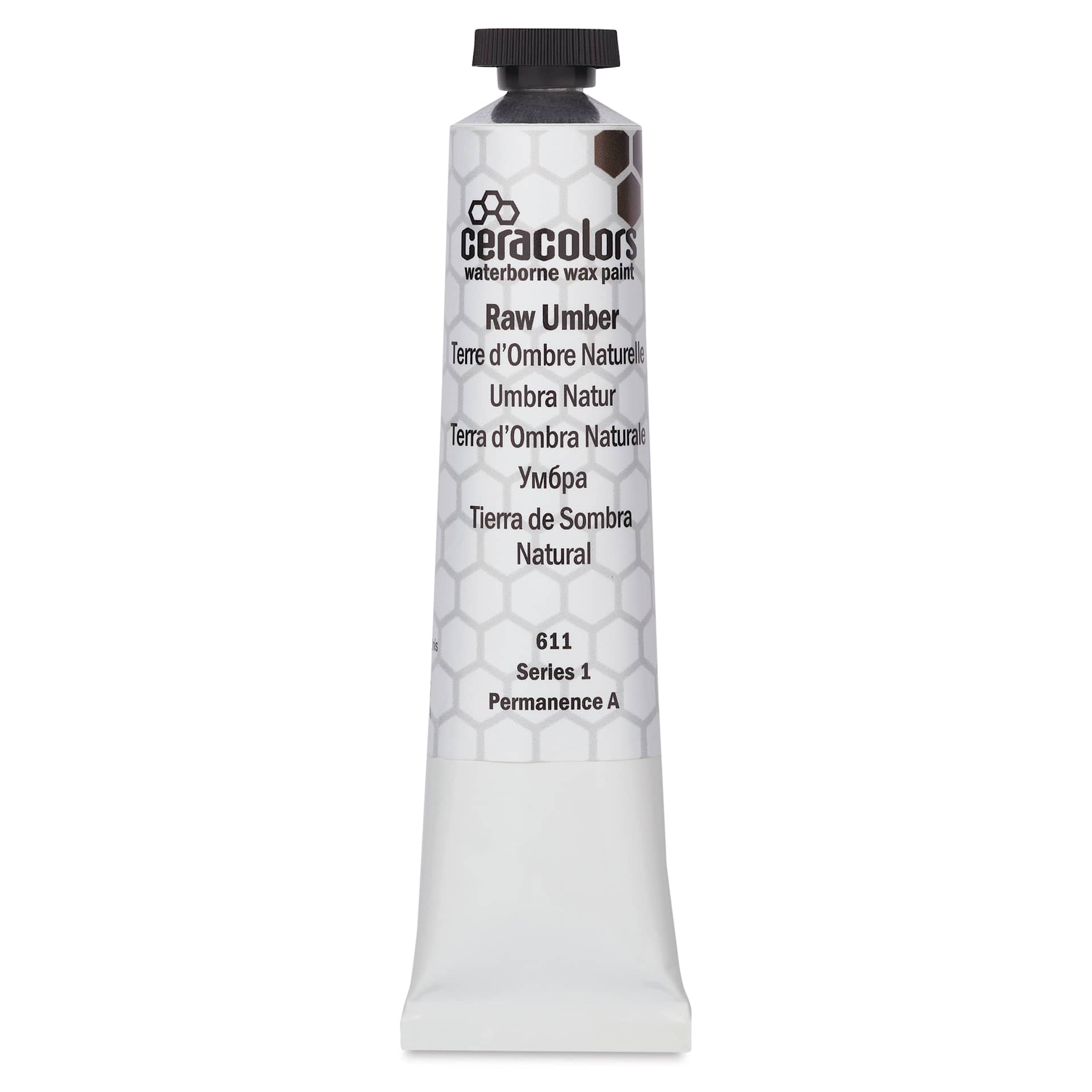 Ceracolors Waterborne Wax Paint - Raw Umber, 50 ml - front