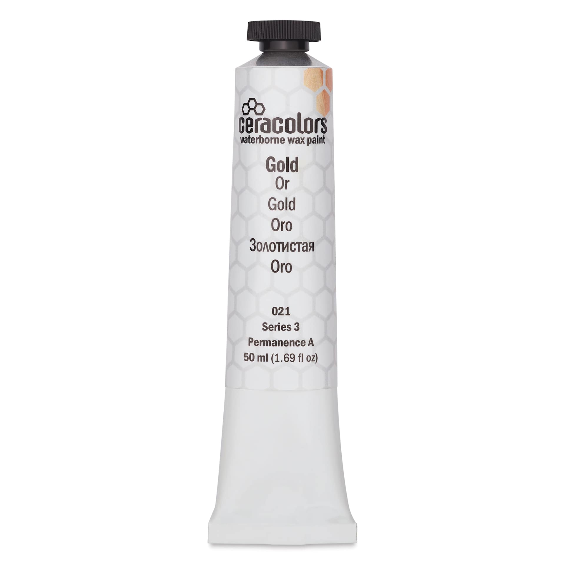 Ceracolors Waterborne Wax Paint - Gold, 50 ml - front