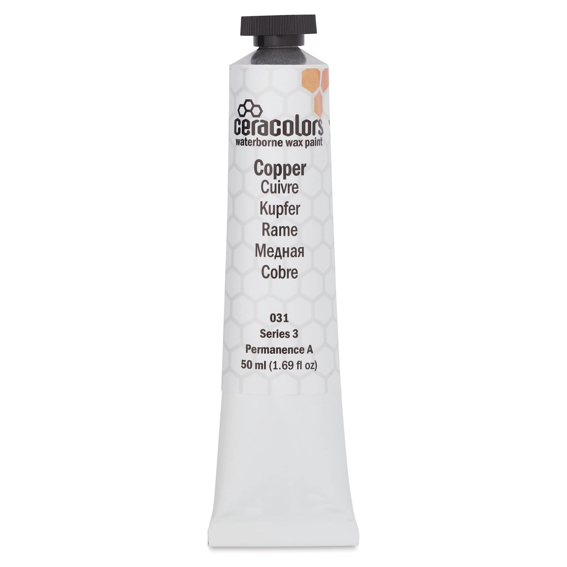 Ceracolors Waterborne Wax Paint - Copper, 50 ml - front