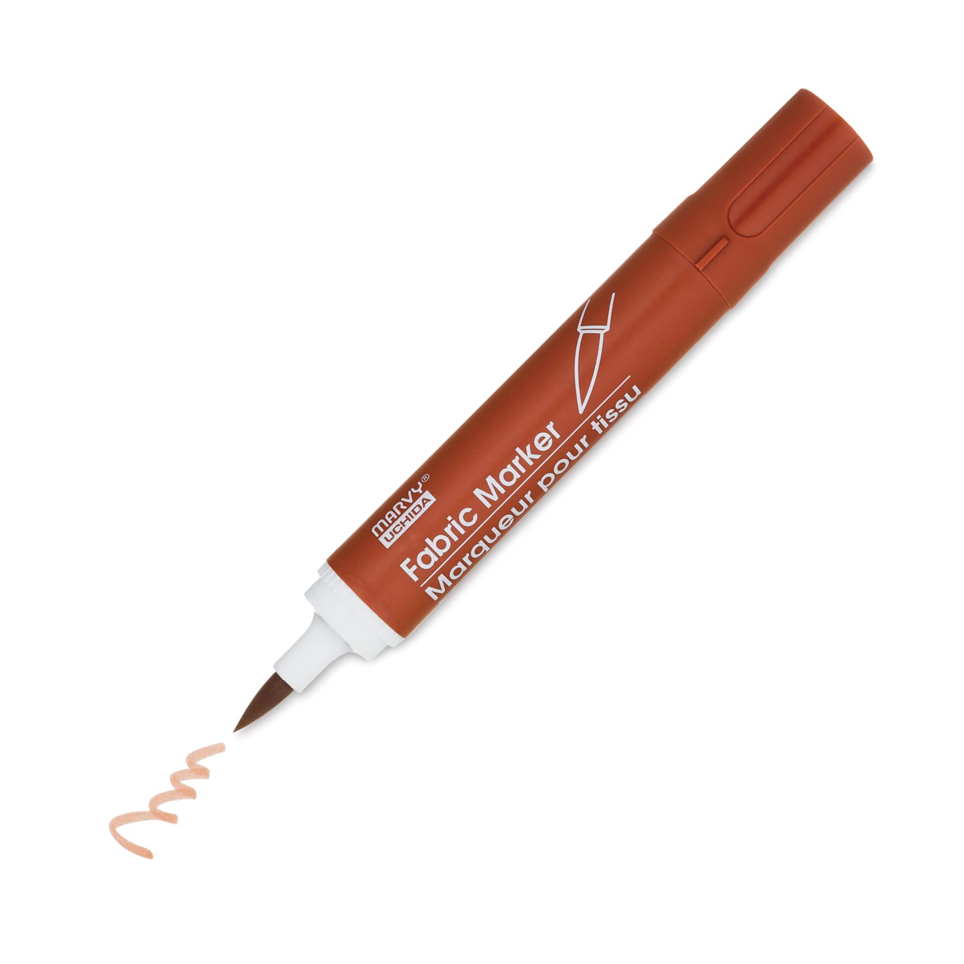 Marvy Fabric Brush Marker - Brown, single marker