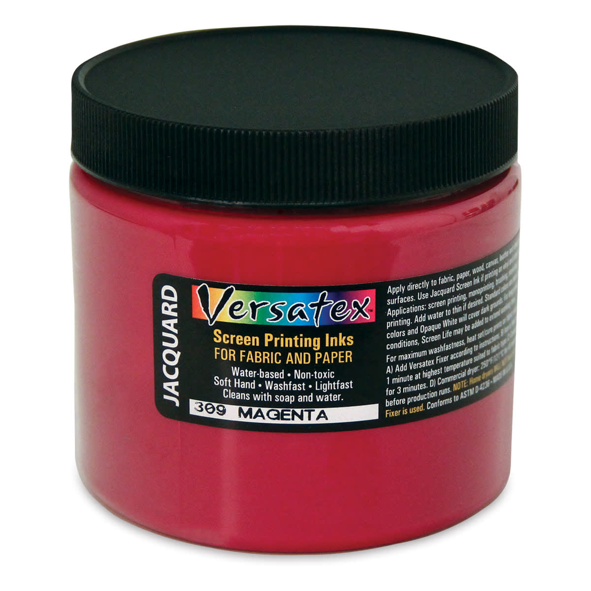 Jacquard Versatex Screen Printing Ink - Magenta, 16 oz jar