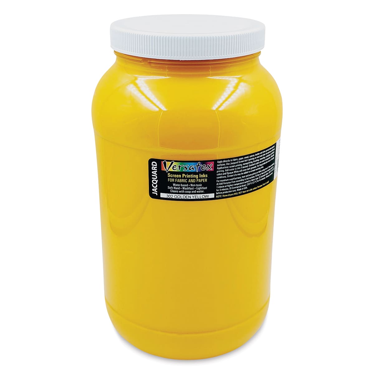 Jacquard Versatex Screen Printing Ink - Golden Yellow, 128 oz jar
