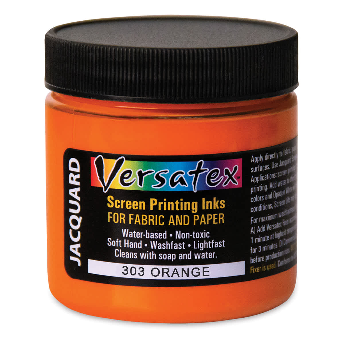 Jacquard Versatex Screen Printing Ink - Orange, 4 oz jar