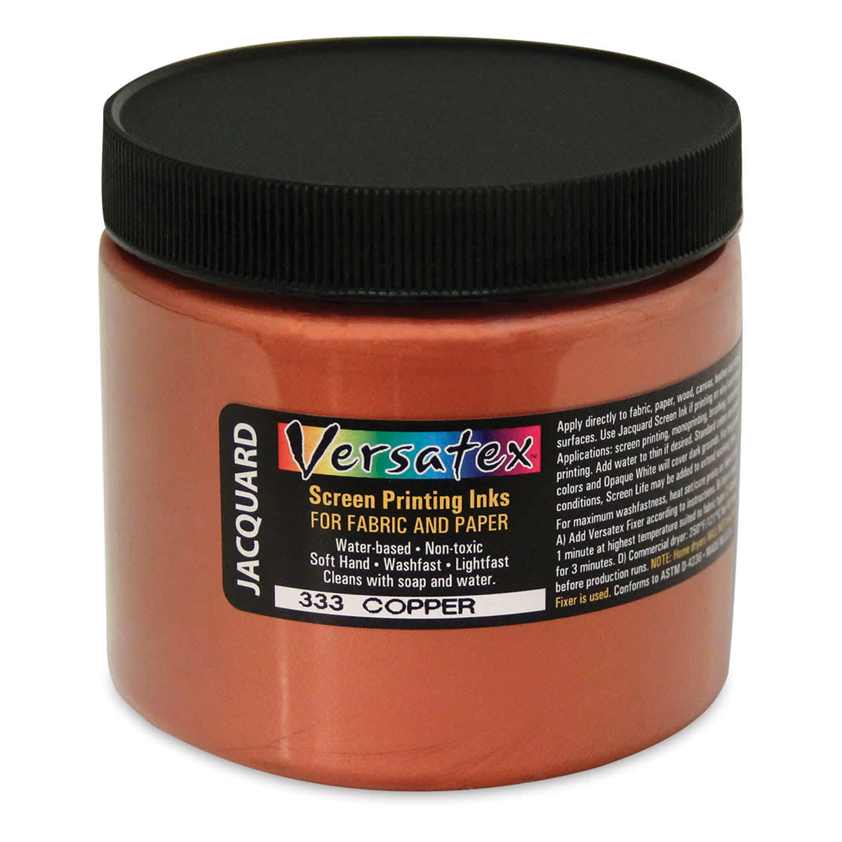 Jacquard Versatex Screen Printing Ink - Pearlized Copper, 16 oz jar