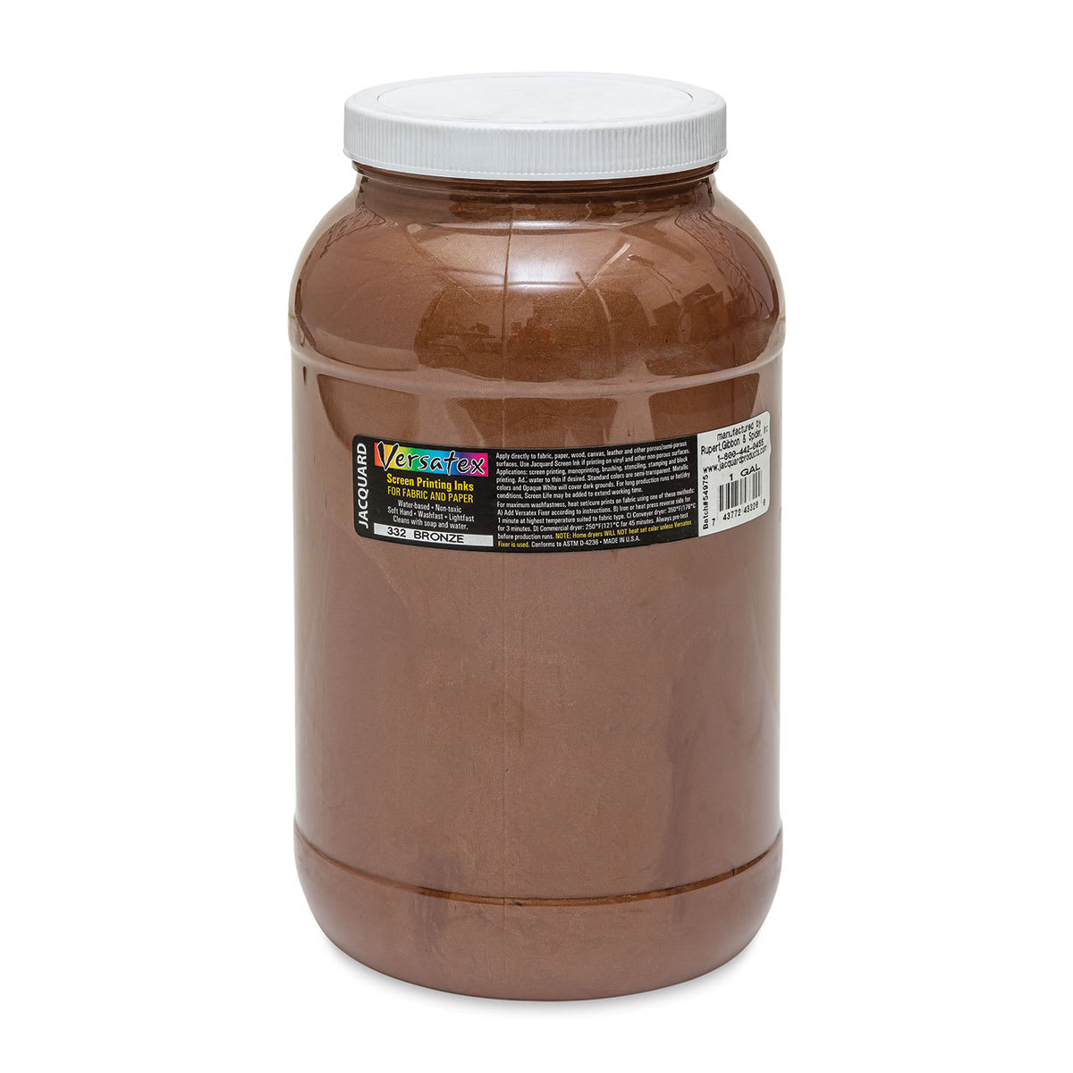 Jacquard Versatex Screen Printing Ink - Pearlized Bronze, 128 oz jar
