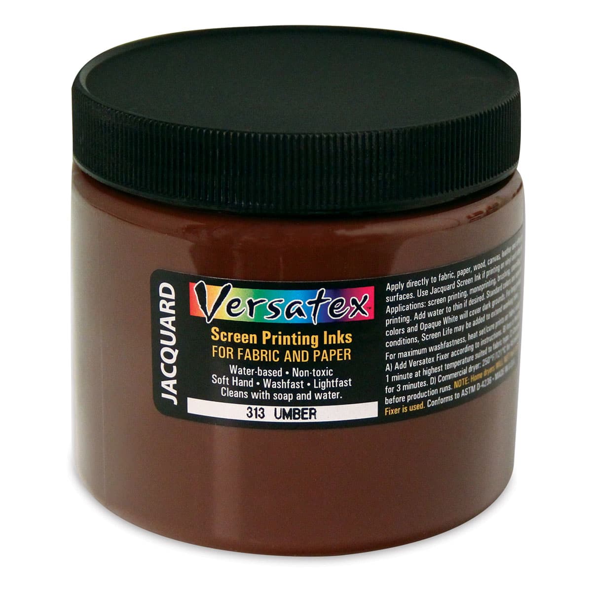 Jacquard Versatex Screen Printing Ink - Umber, 16 oz jar