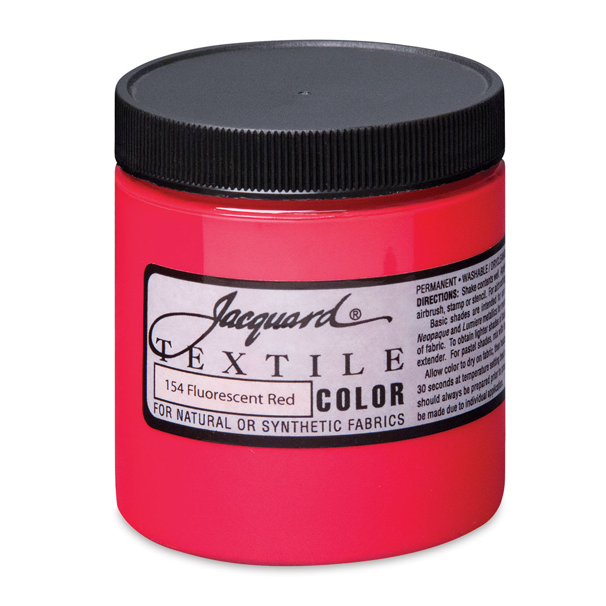 Jacquard Textile Color - Fluorescent Red, 8 oz jar