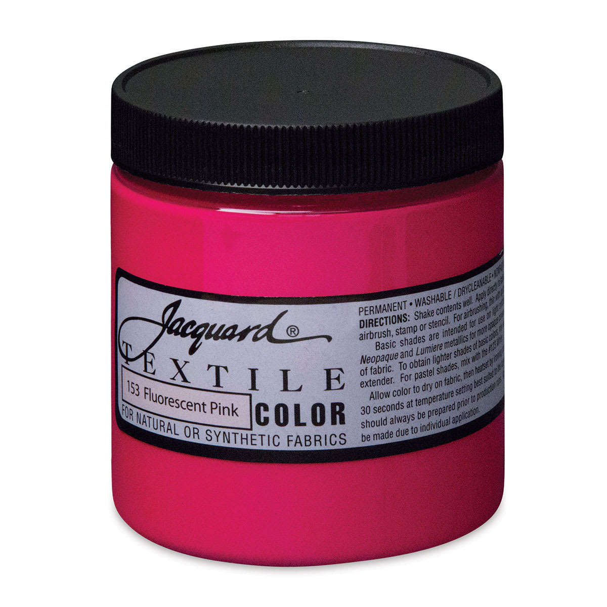 Jacquard Textile Color - Fluorescent Pink, 8 oz jar