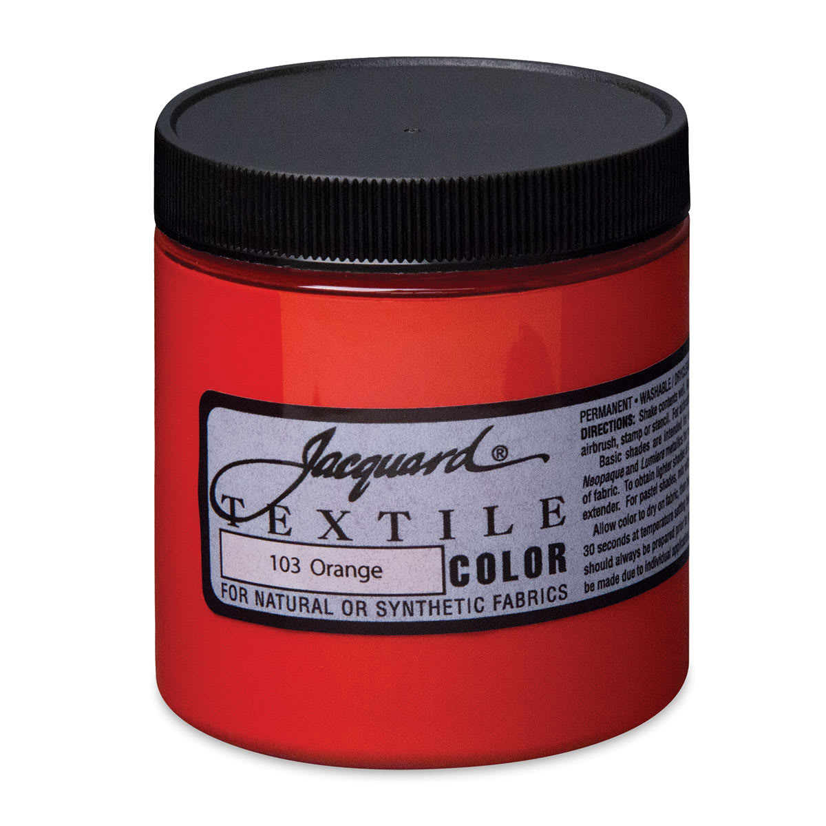 Jacquard Textile Color - Orange, 8 oz jar