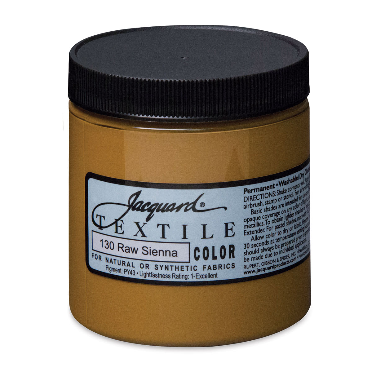 Jacquard Textile Color - Raw Sienna, 8 oz jar