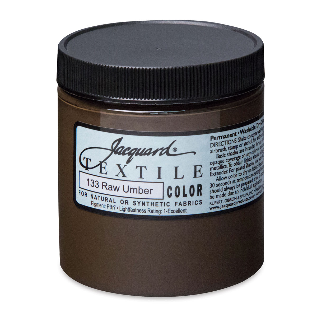 Jacquard Textile Color - Raw Umber, 8 oz jar
