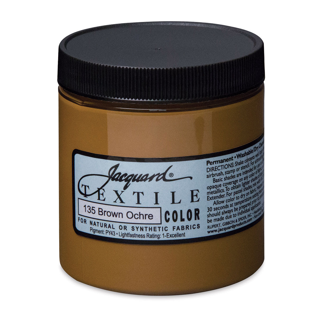 Jacquard Textile Color - Brown Ochre, 8 oz jar