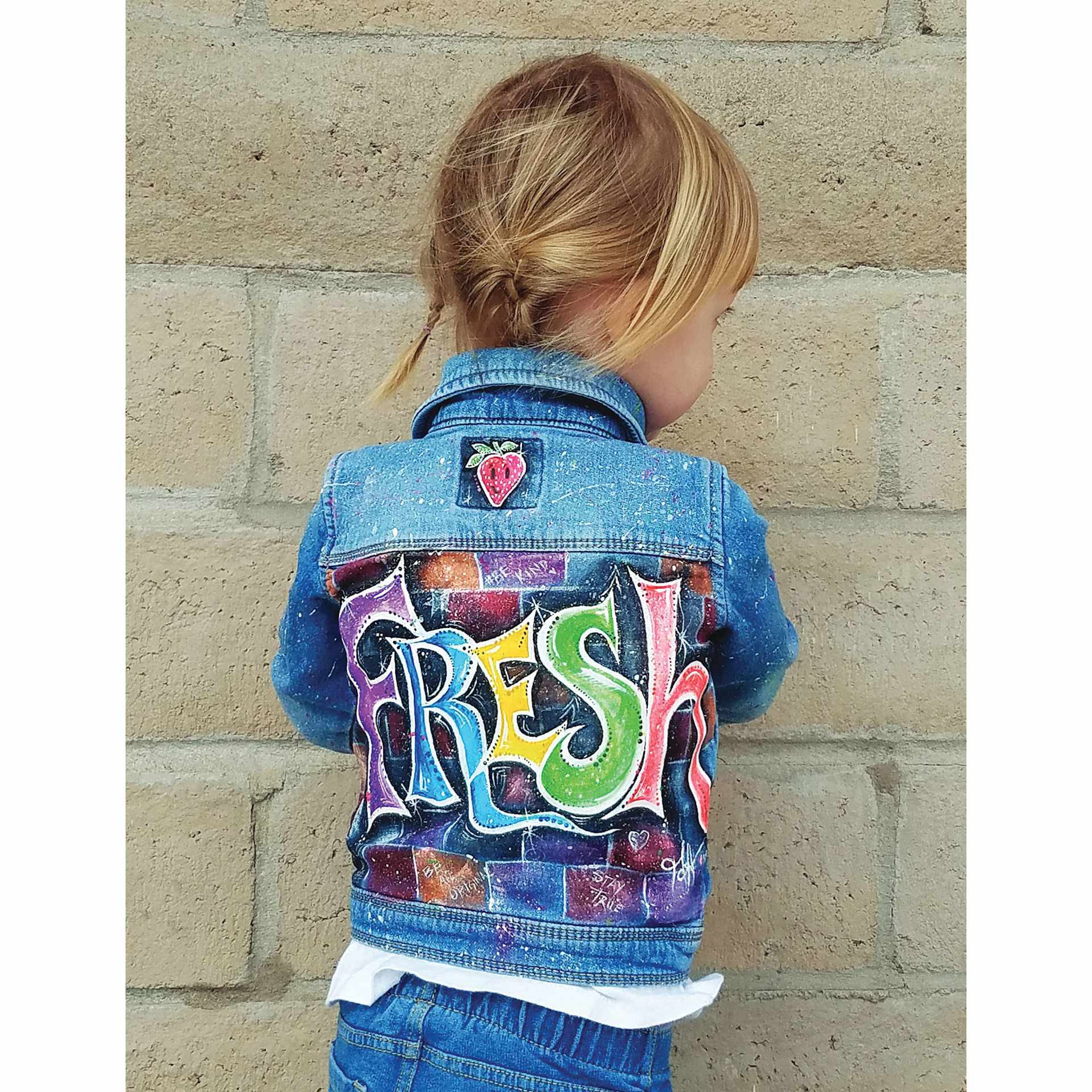 Jacquard Textile Colors and Sets, children wearing painted jacket (Artwork by Tanya Alexander)