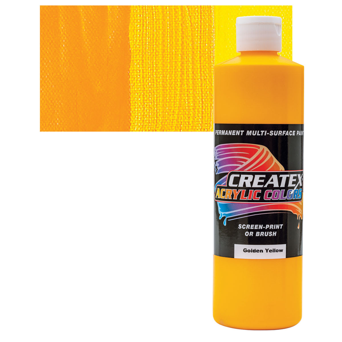 Createx Acrylic - Golden Yellow, Pint and swatch
