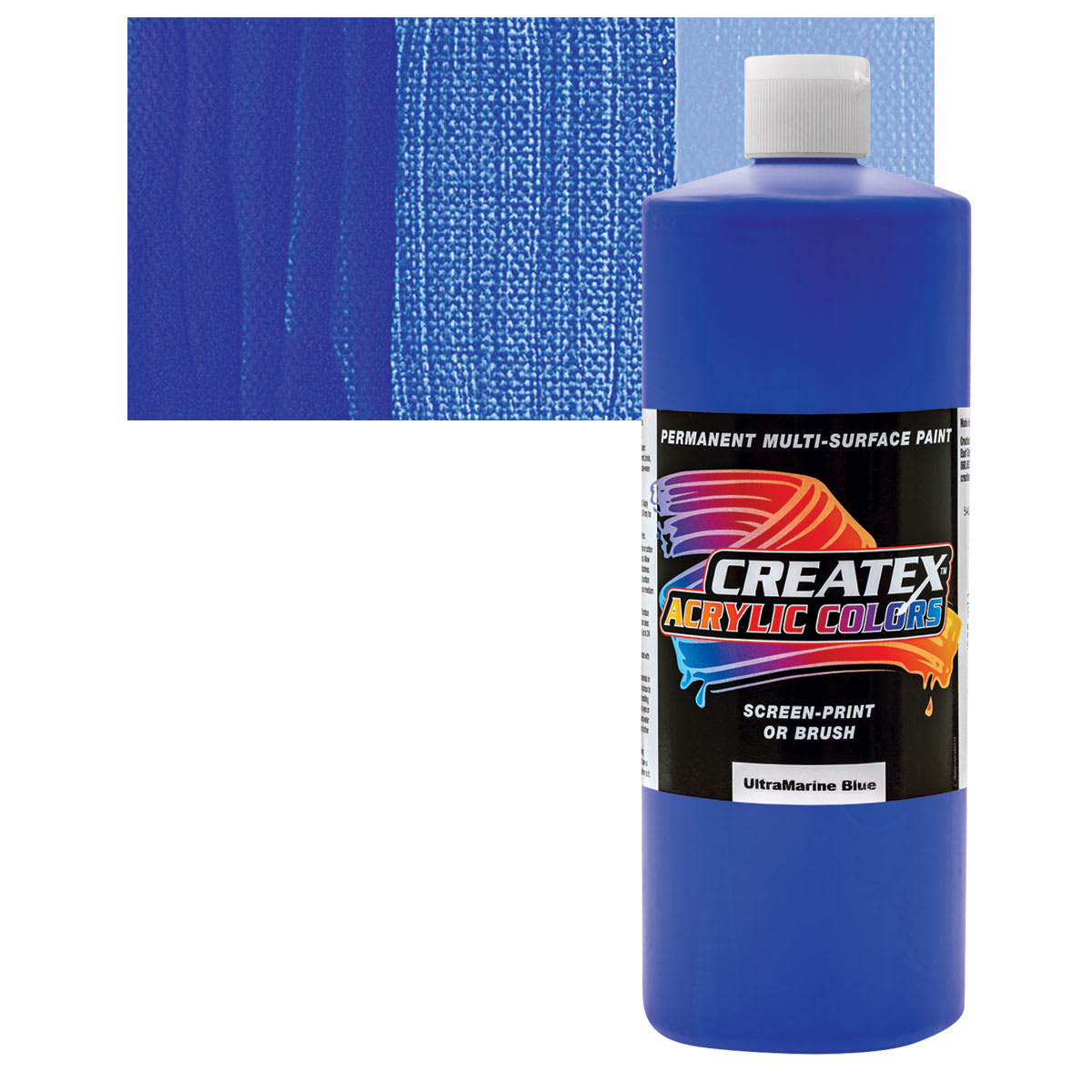 Createx Acrylic - Ultramarine Blue, Quart and swatch
