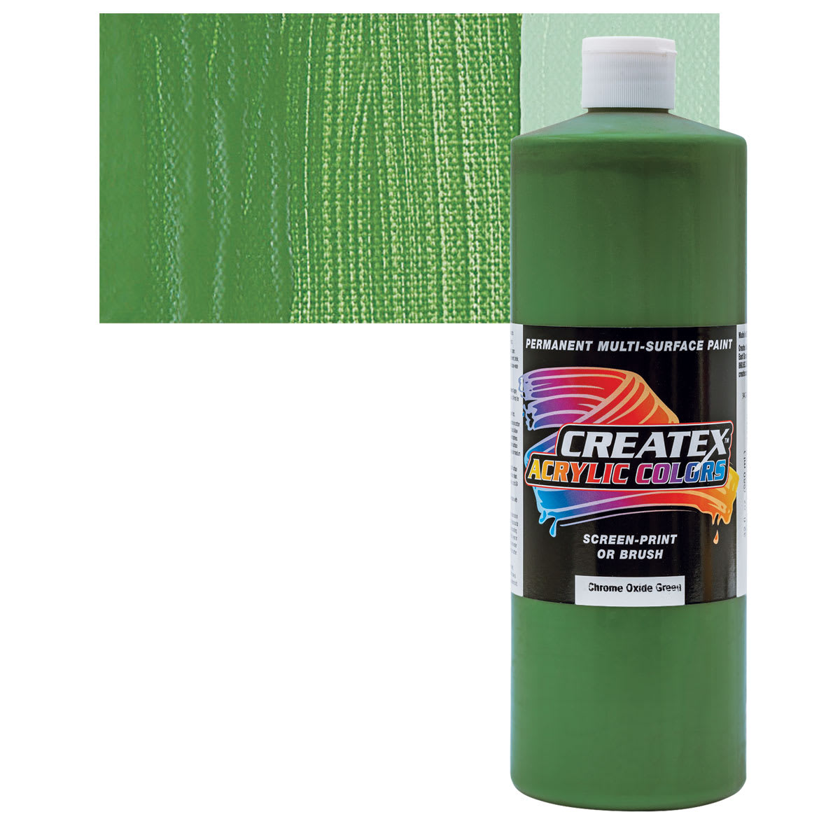 Createx Acrylic - Chromium Oxide Green, Quart and swatch