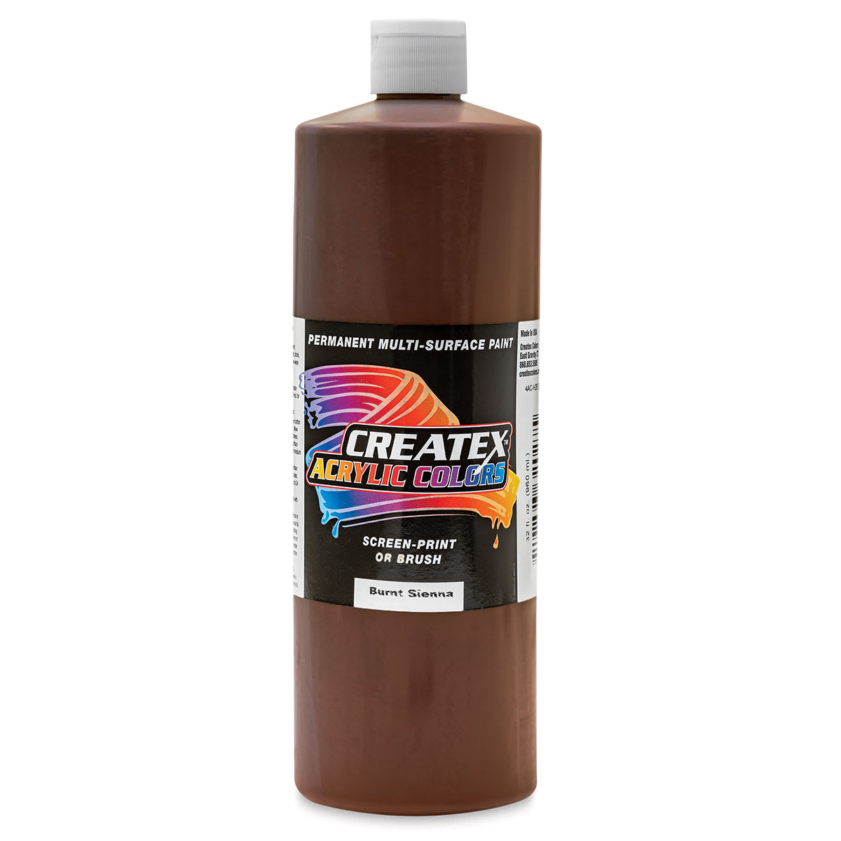 Createx Acrylics - Burnt Sienna, Quart