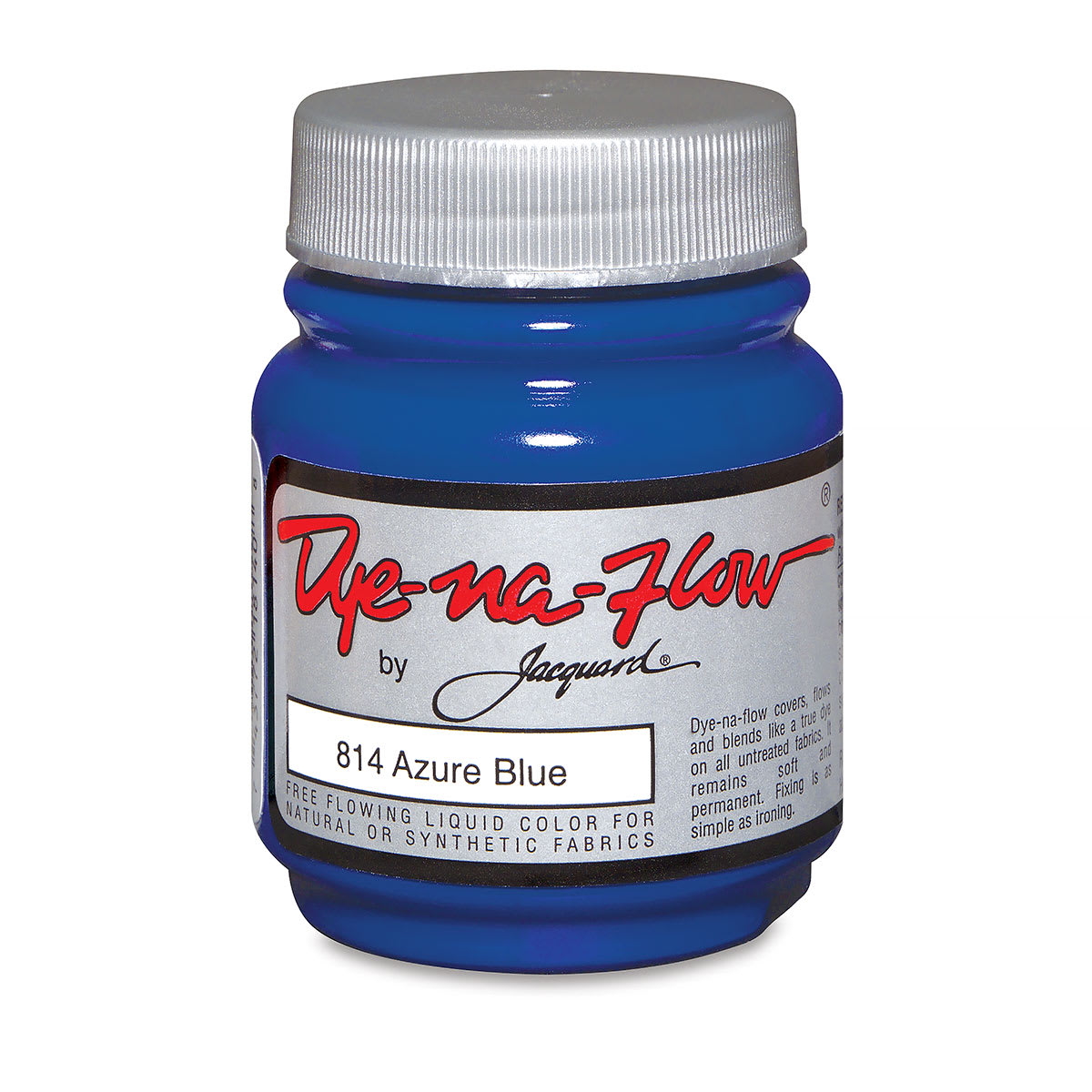 Jacquard Dye-Na-Flow Fabric Color - Front view Azure Blue 2.25 oz Jar
