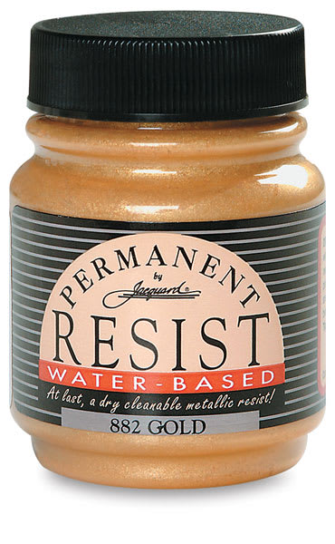 Jacquard Waterbased Permanent Resist - Front of Gold Jar shown