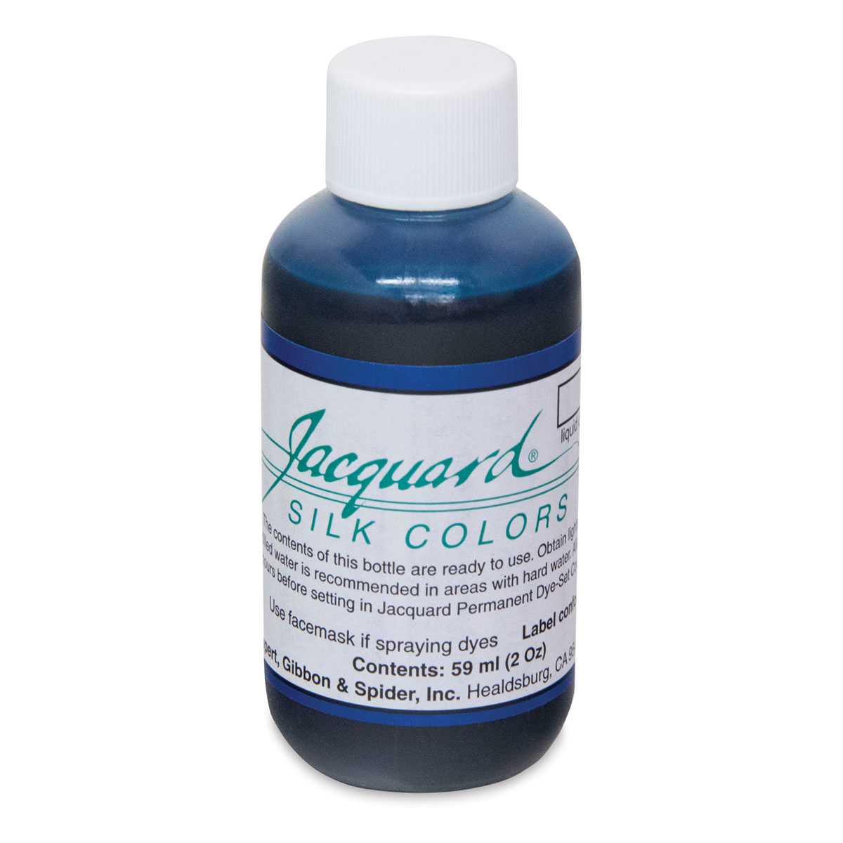 Jacquard Silk Dye - Cyan, 2 oz bottle