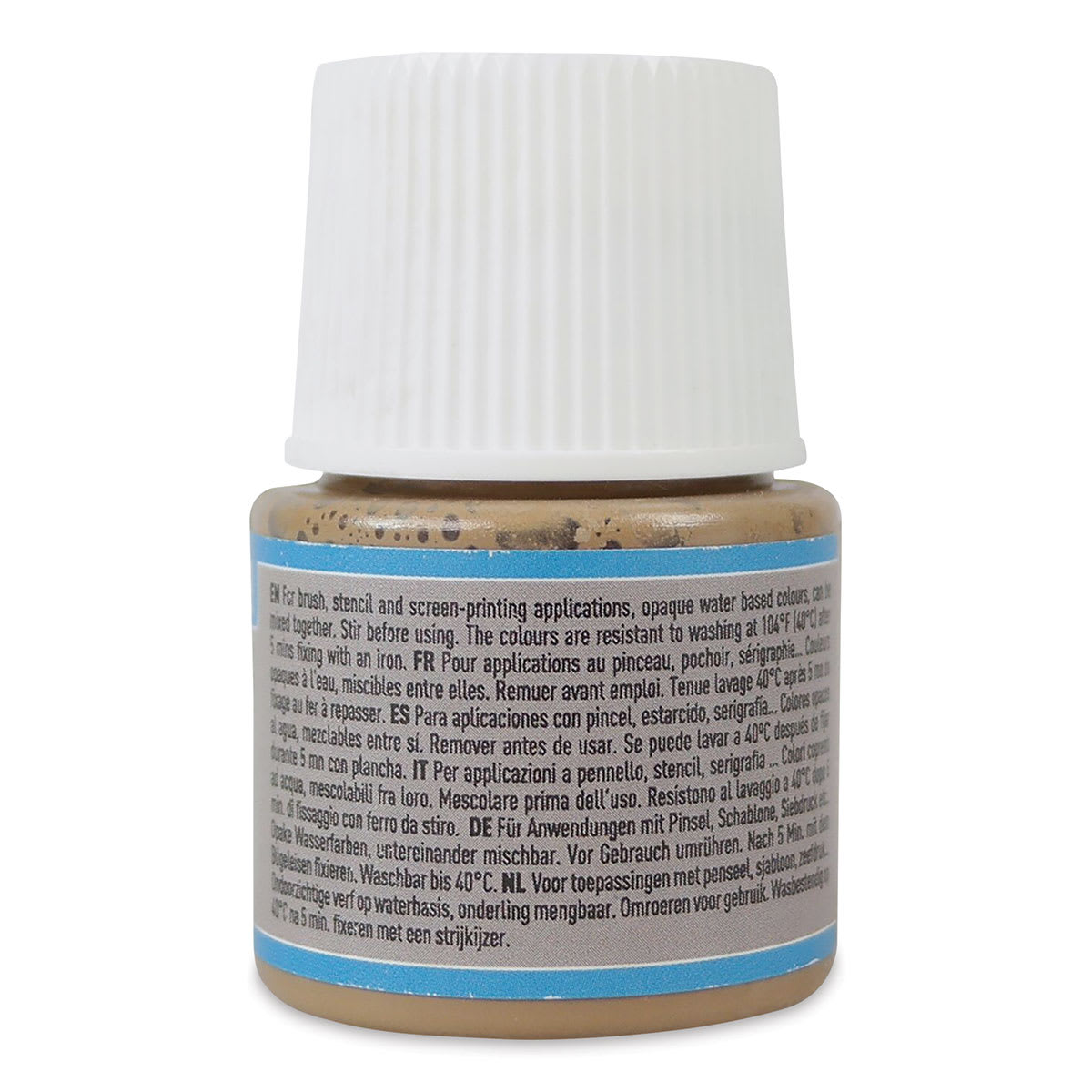 Pebeo Setacolor Fabric Paint - Taupe, Opaque, 45 ml bottle back