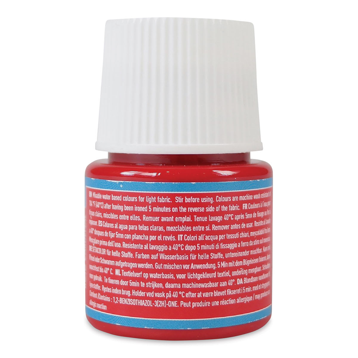 Pebeo Setacolor Fabric Paint - Cardinal Red, Light Fabric, 45ml Bottle back