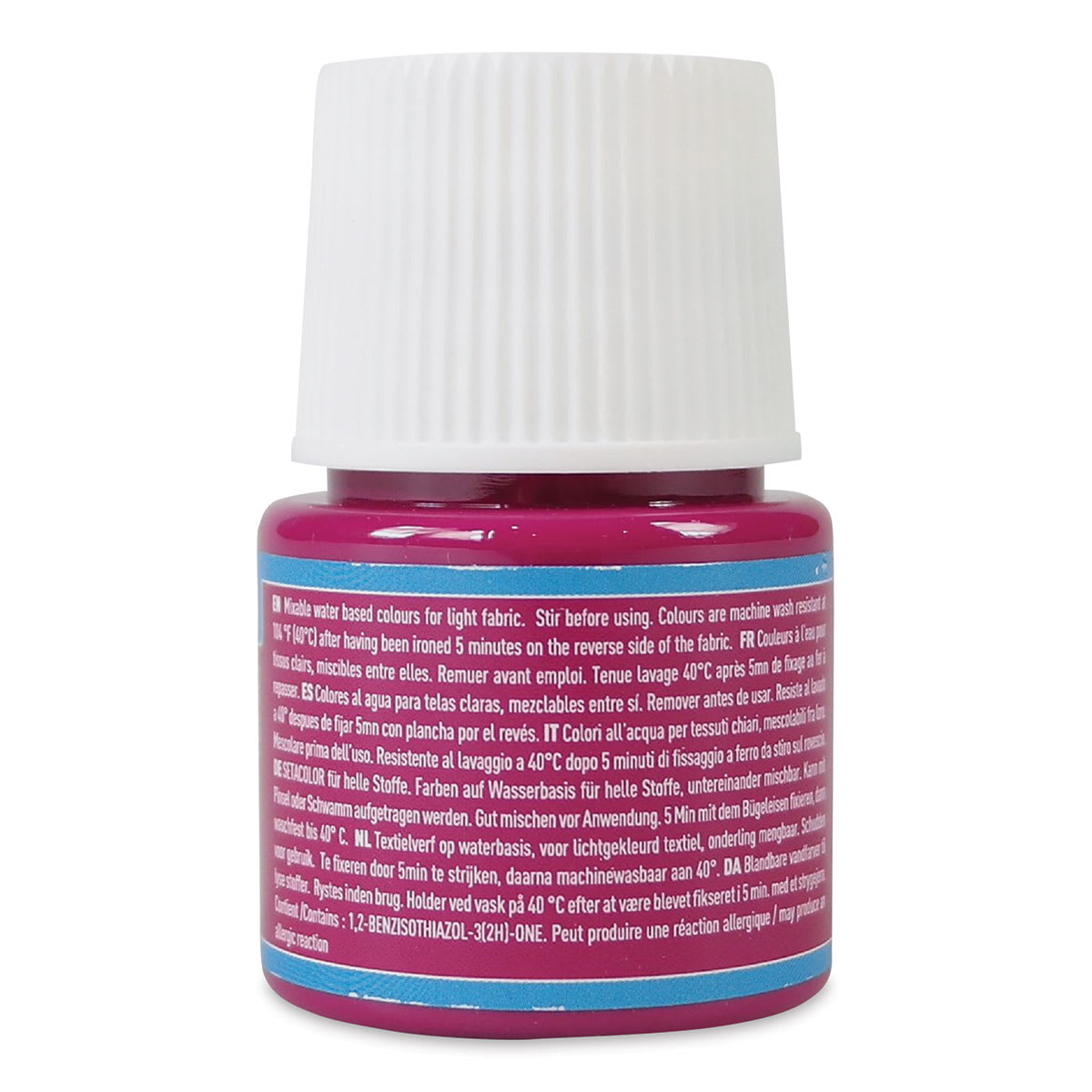 Pebeo Setacolor Fabric Paint - Fuschia, Light Fabric, 45ml Bottle back