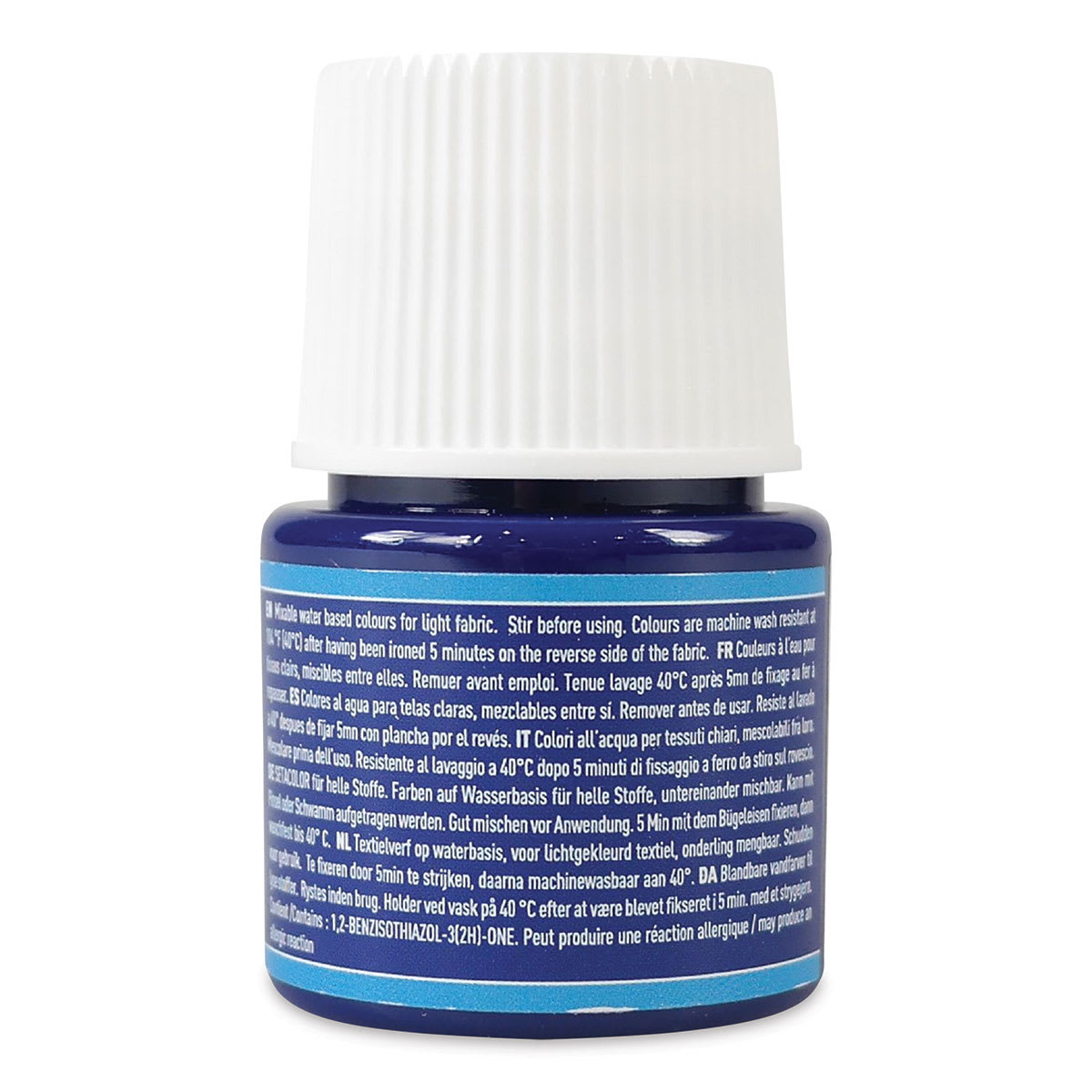 Pebeo Setacolor Fabric Paint - Ultramarine Blue, Light Fabric, 45 ml bottle back