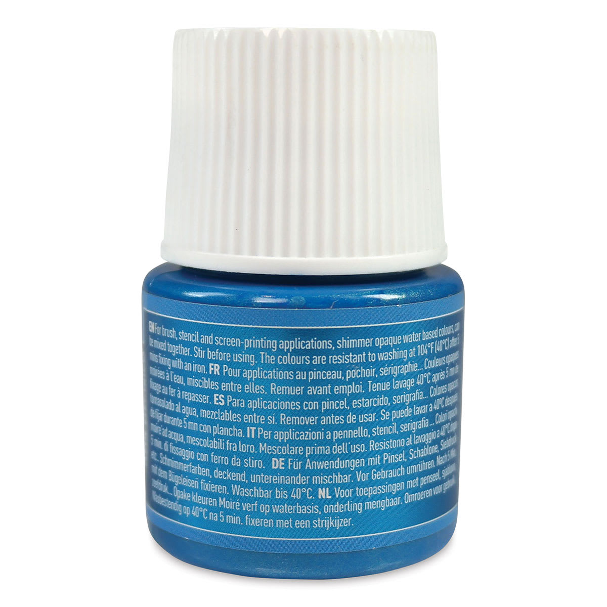 Pebeo Setacolor Fabric Paint - Electric Blue, Opaque, 45 ml bottle back