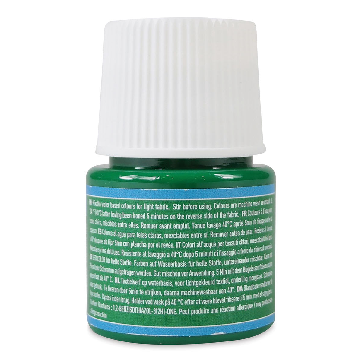 Pebeo Setacolor Fabric Paint - Lawn Green, Light Fabric, 45 ml bottle back