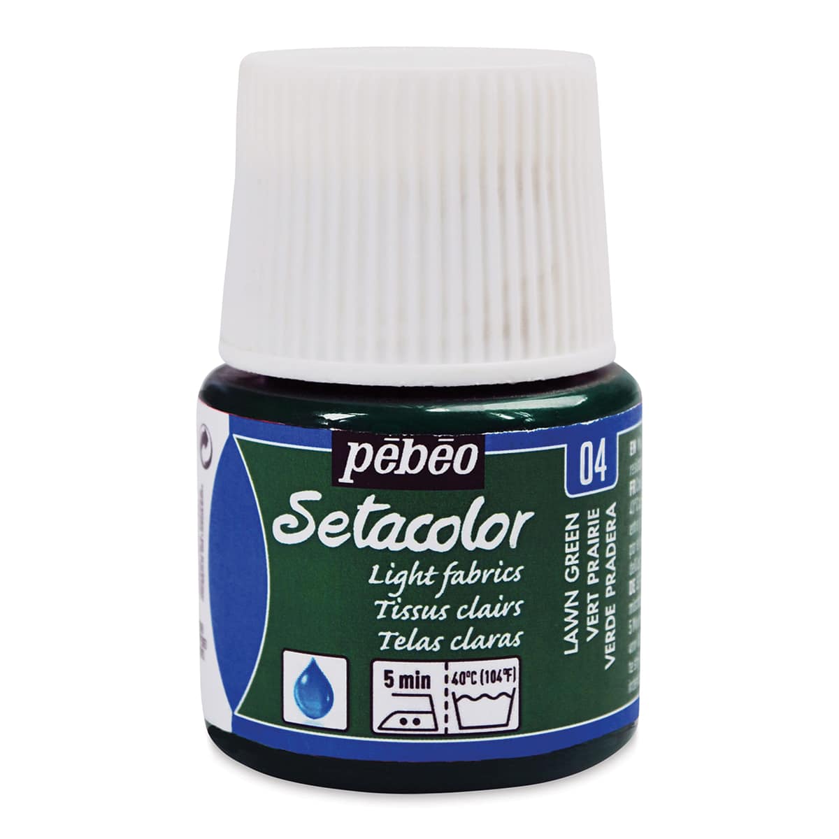 Pebeo Setacolor Fabric Paint - Lawn Green, Light Fabric, 45 ml bottle