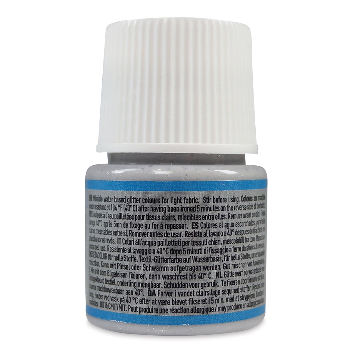 Pebeo Setacolor Fabric Paint - Silver, Light Fabric Glitter, 45 ml