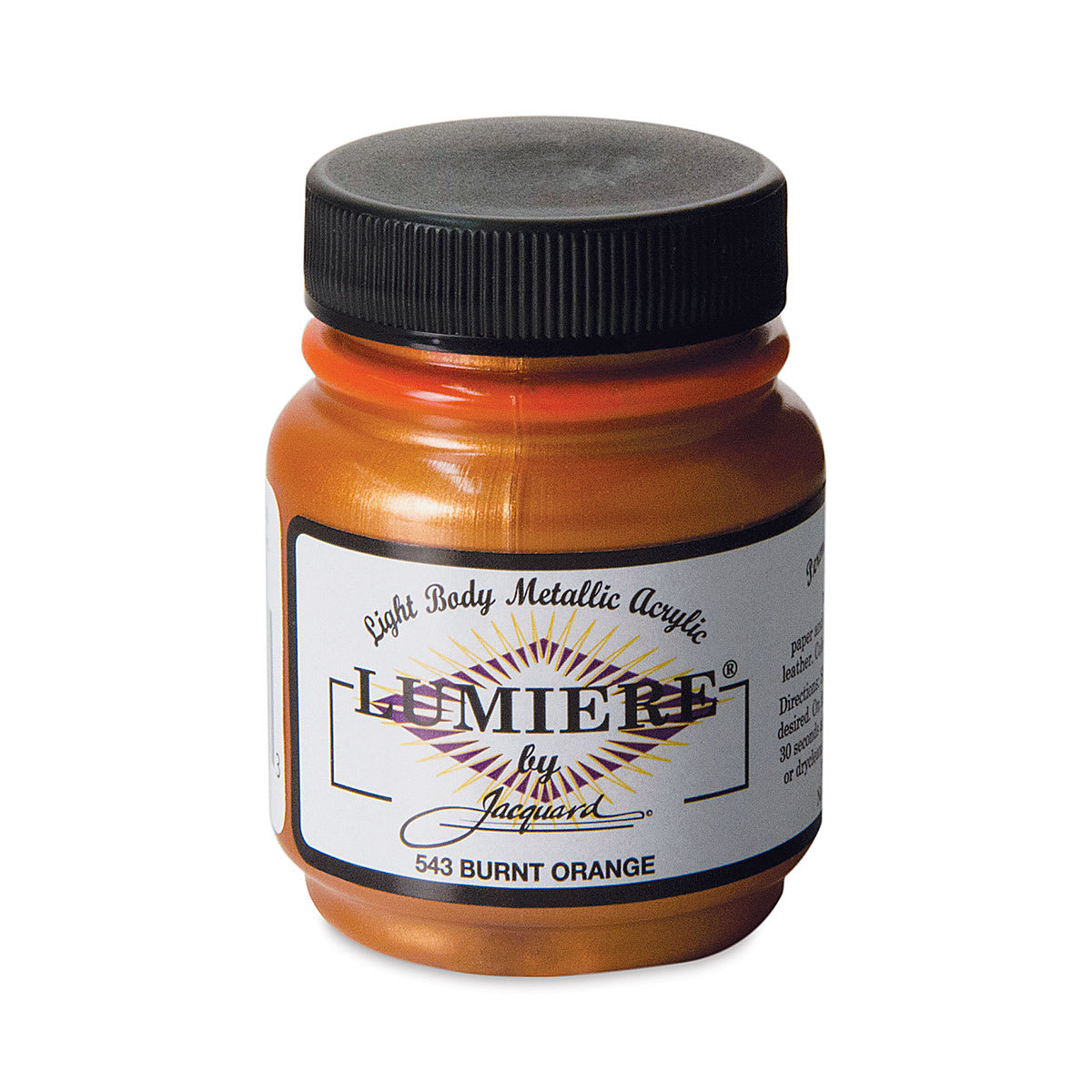 Jacquard Lumiere Acrylic - Burnt Orange, 2.25 oz jar