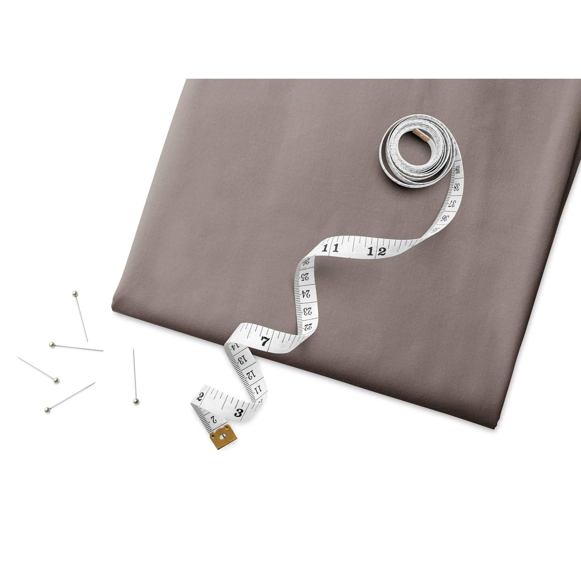 Fabric Palette Pre-Cut Cotton Fabric - Gray, 1 yd with tape measure and pins (sold separately)