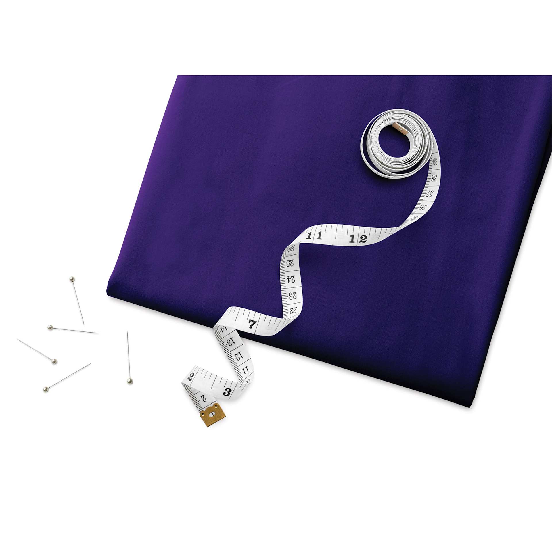 Fabric Palette Pre-Cut Cotton Fabric - Purple, 1 yd with tape measure and pins (sold separately)