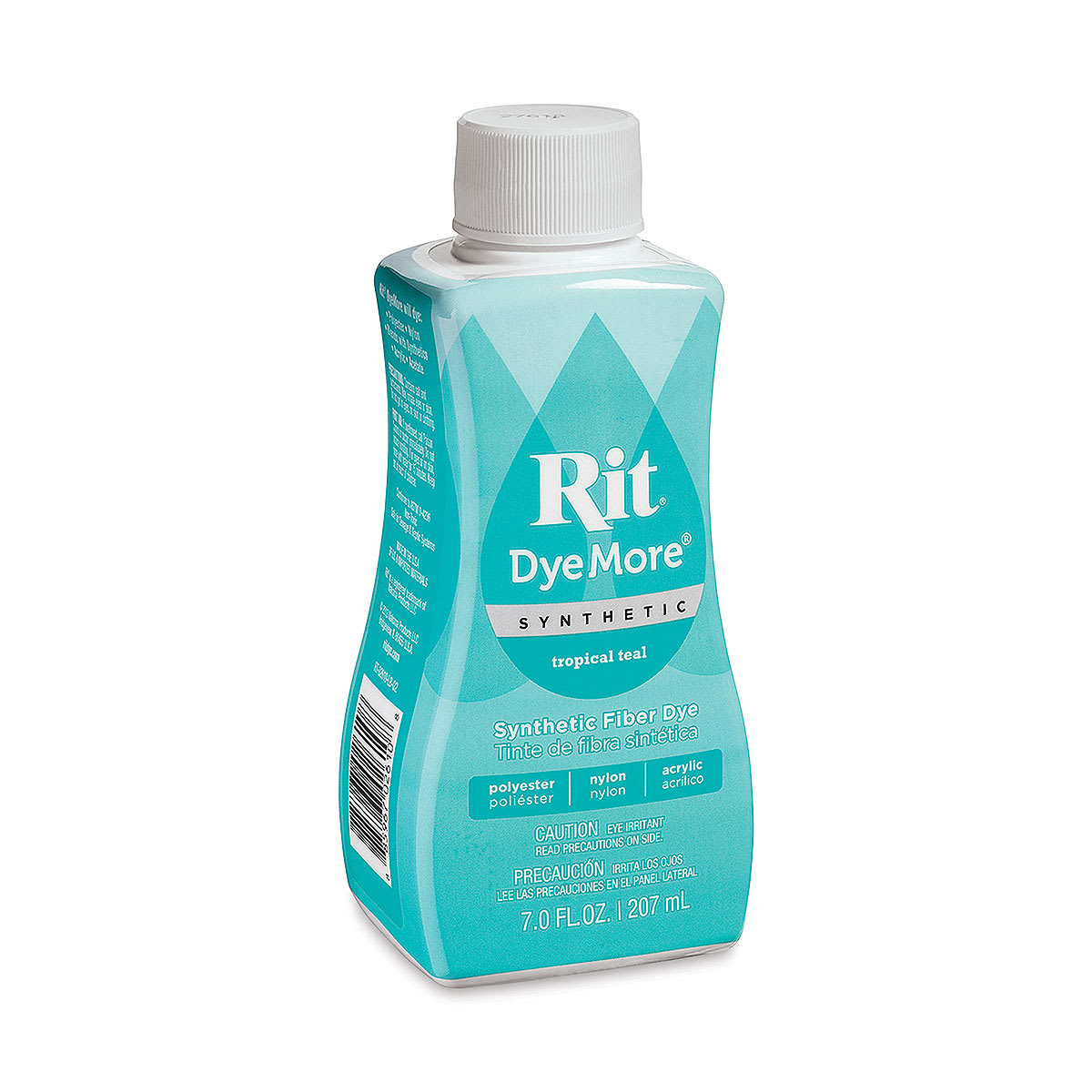 Rit DyeMore Synthetic Fiber Dye -  Tropic Teal, 7 oz, front of the bottle