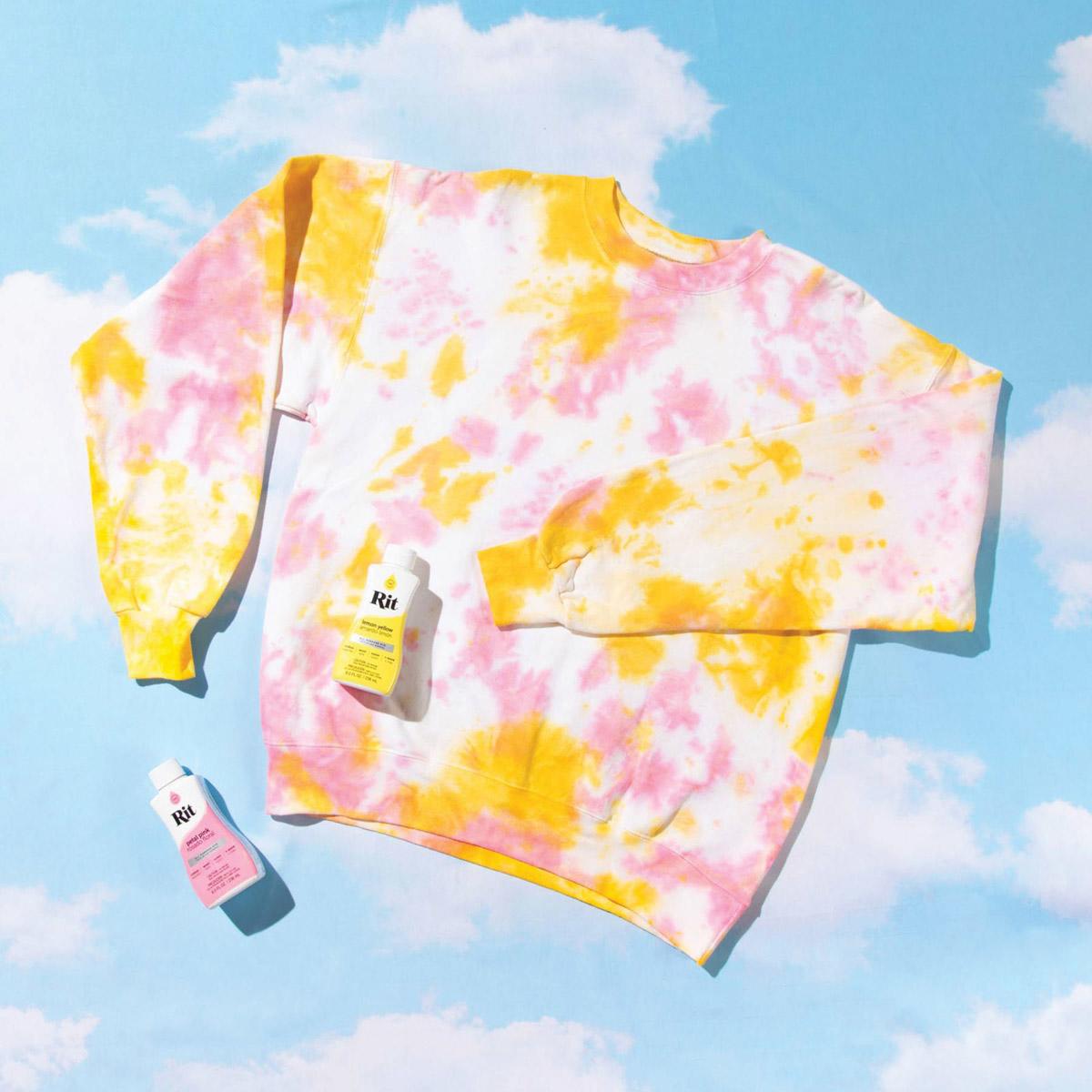 Rit All Purpose Liquid Dye - Petal Pink, 8 oz, tie dyed sweater