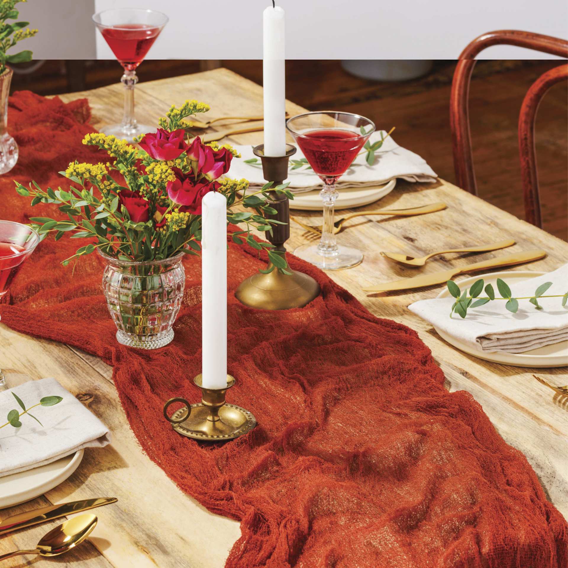 Rit All Purpose Liquid Dye - Canyon, 8 oz - Canyon dyed table runner example