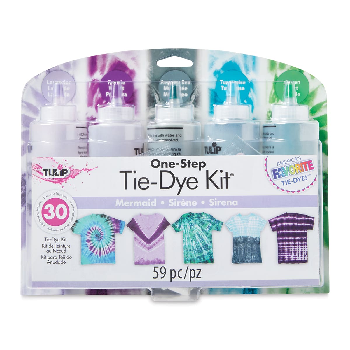 Tulip One-Step Tie-Dye Kit - Mermaid, Kit of 5 Colors (In packaging)