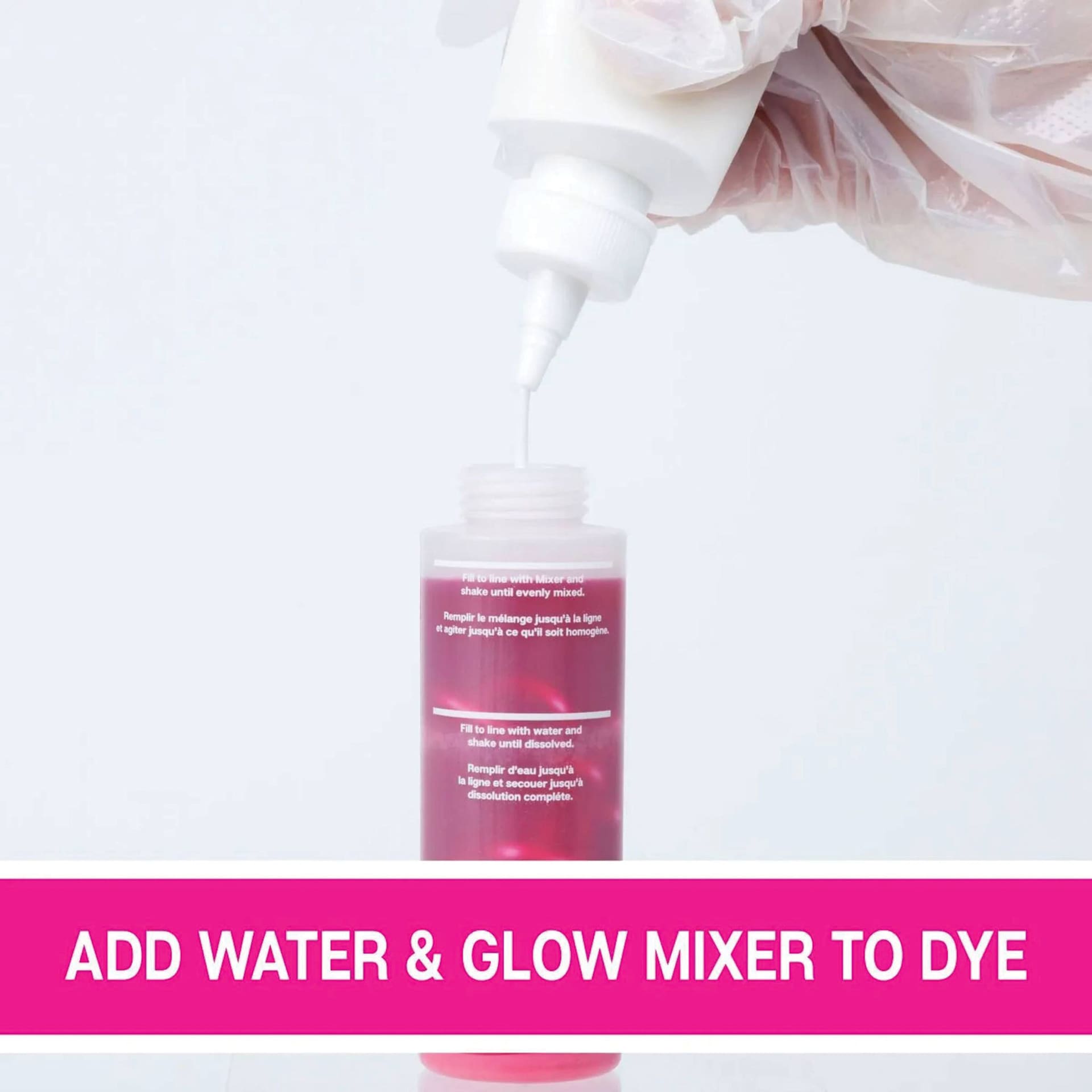 Tulip One-Step Tie-Dye Kit - Glow-in-the-Dark, Kit of 5 Colors (mixing dye instruction step visual)