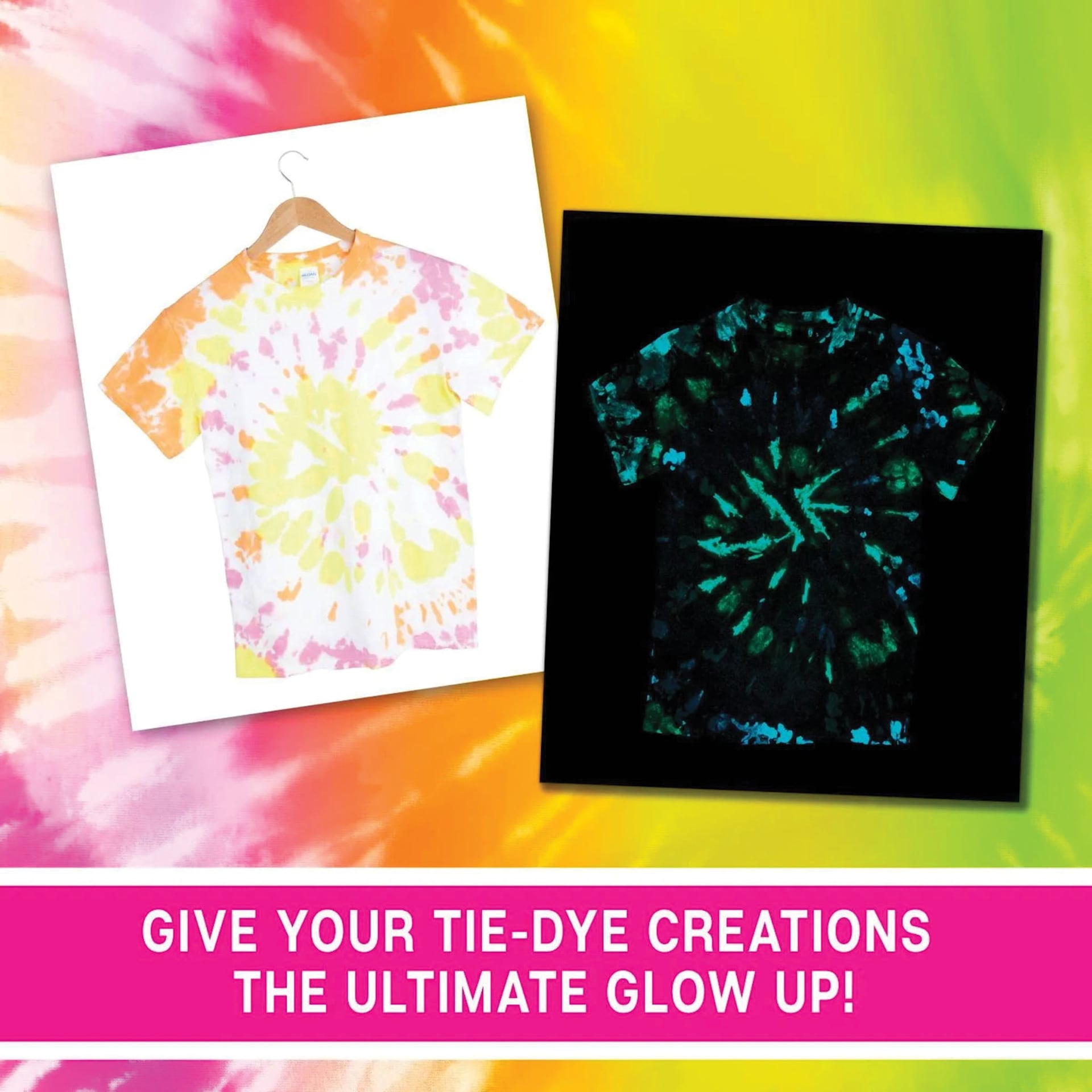 Tulip One-Step Tie-Dye Kit - Glow-in-the-Dark, Kit of 5 Colors