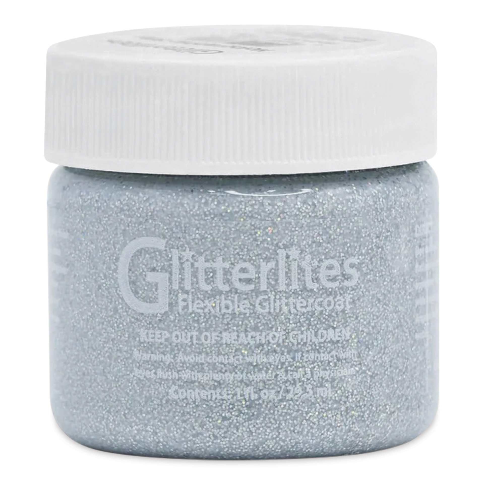 Angelus Glitterlites Flexible Glittercoat Paint - Holographic Star, 1 oz Jar